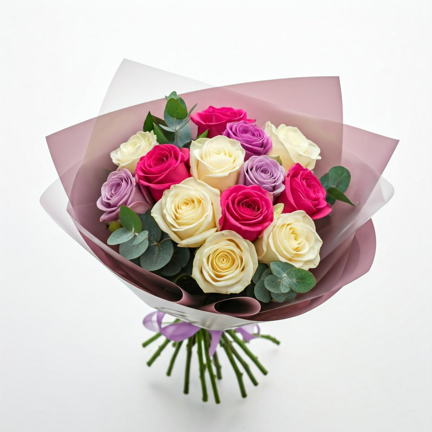 Valentine's Day Bundle - A Dozen Roses or Small Premium Flower Bouquet plus Candle and Chocolates $99