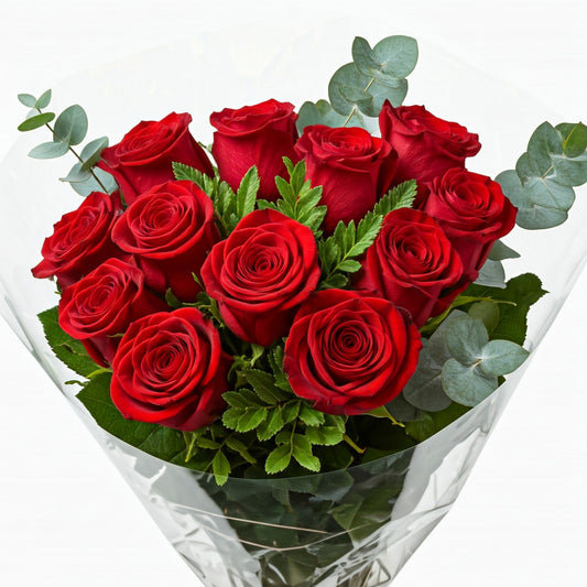 Valentine's Day Bundle - A Dozen Roses or Small Premium Flower Bouquet plus Candle and Chocolates $99